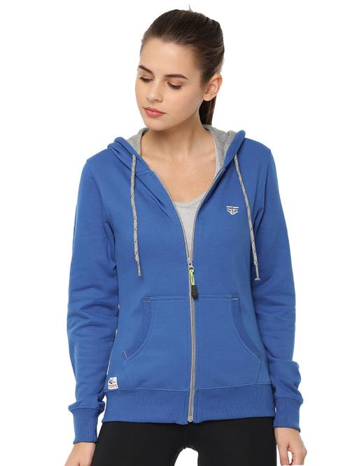 blue hooded solid sweatshirt - 15921296 - Very Small Image - 1