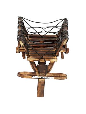 brown mango wood bottle cart - 15921403 - Standard Image - 3