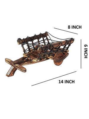 brown mango wood bottle cart - 15921403 - Standard Image - 4