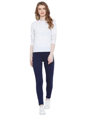 navy blue side taped track pants - 15921405 - Standard Image - 4