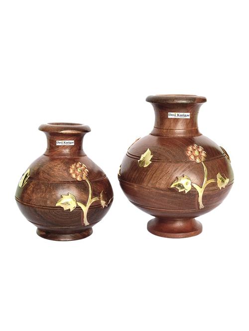 wooden matki set of 2 - 15921407 - Standard Image - 1