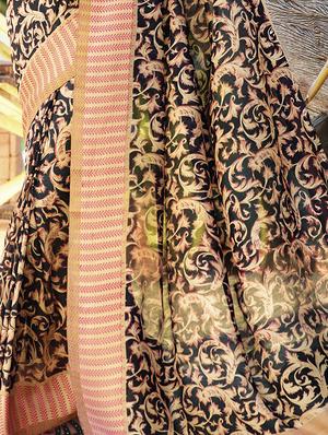 kalamkari printed saree with blouse - 15921544 - Standard Image - 2