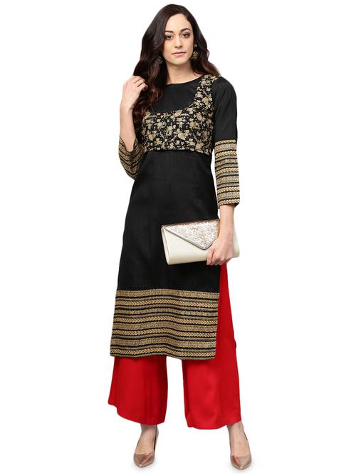 block print straight kurta - 15921699 - Very Small Image - 1