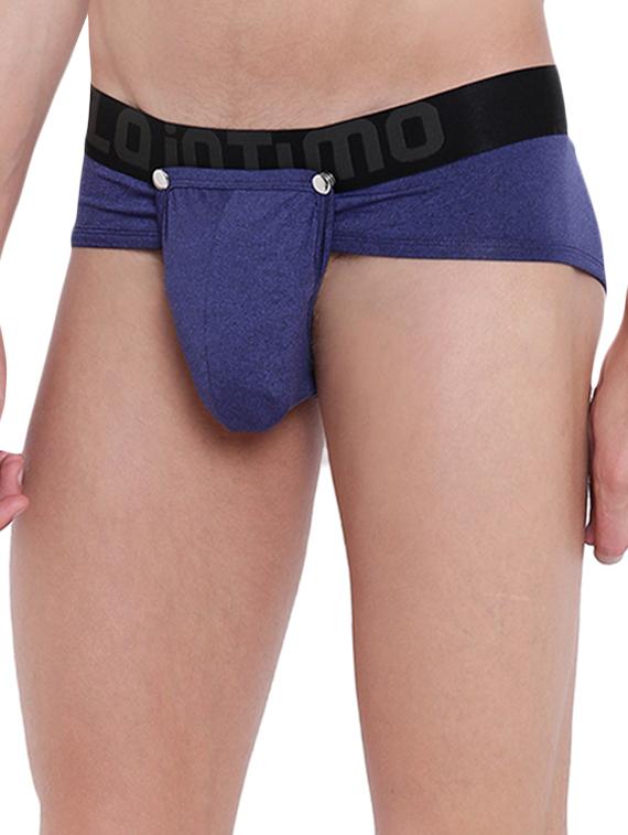 royal blue black melange cotton spandex hipster - 15921742 - Zoom Image - 2