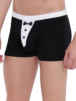 black cotton modal spandex trunks - 15921789 - Standard Image - 2
