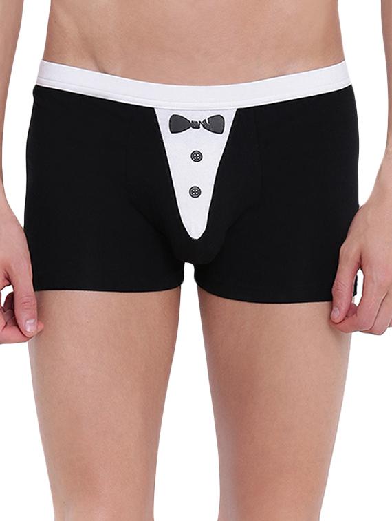 black cotton modal spandex trunks - 15921789 - Zoom Image - 1