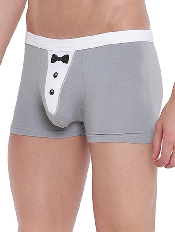 grey cotton modal spandex trunk - 15921790 - Zoom Image - 2