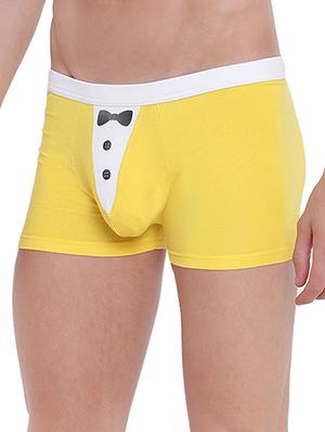 yellow cotton modal spandex trunks - 15921794 - Standard Image - 2