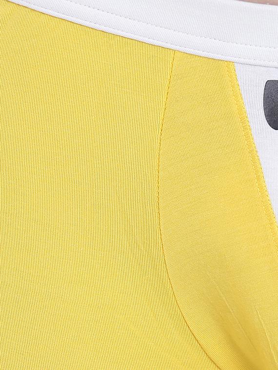 yellow cotton modal spandex trunks - 15921794 - Zoom Image - 4