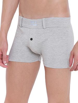 grey melange cotton spandex trunks - 15921795 - Standard Image - 2