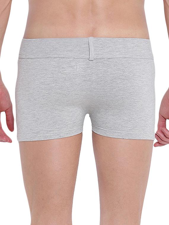 grey melange cotton spandex trunks - 15921795 - Zoom Image - 3