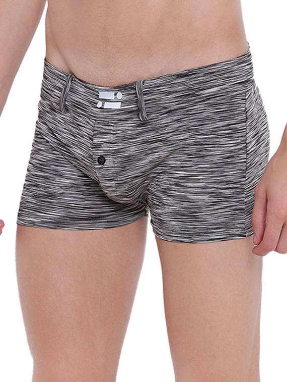 grey black melange polyester spandex trunk - 15921796 - Zoom Image - 2
