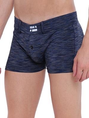 navy blue melange trunks brief - 15921797 - Standard Image - 2