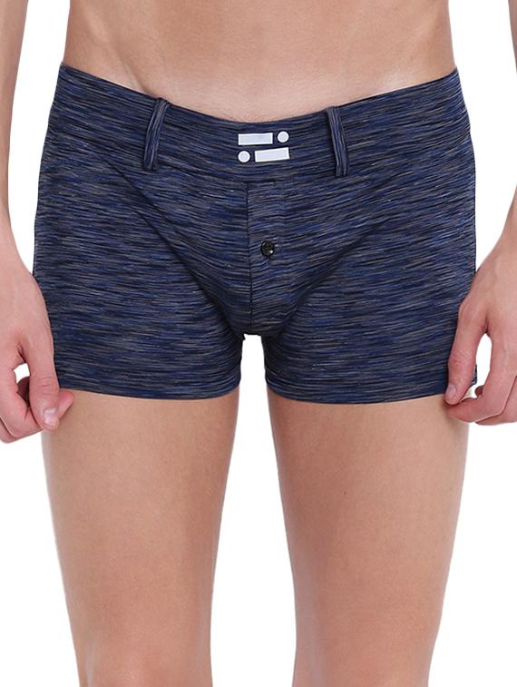 navy blue melange trunks brief - 15921797 - Zoom Image - 1