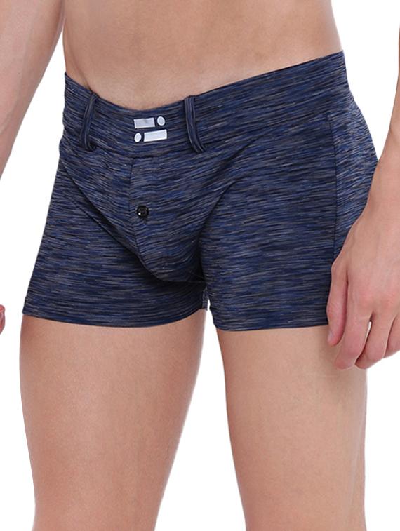 navy blue melange trunks brief - 15921797 - Zoom Image - 2
