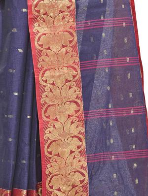 ethnic motif tant saree - 15921930 - Standard Image - 3
