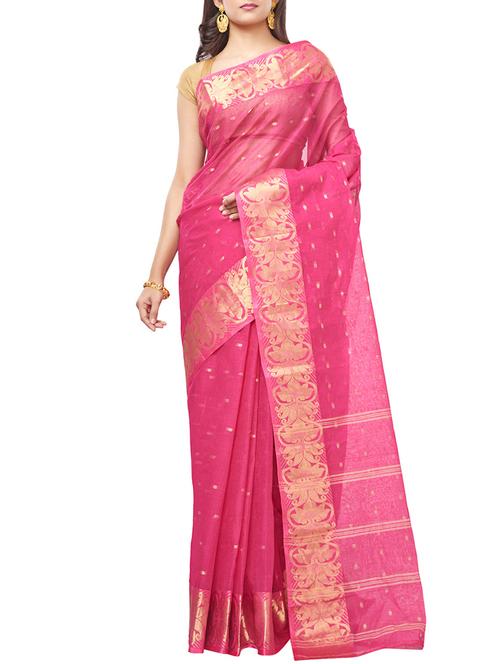 ethnic motif tant saree - 15921931 - Standard Image - 1