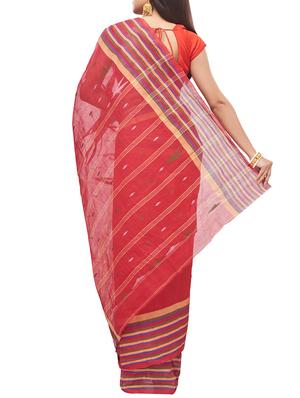 striped tant saree - 15921954 - Standard Image - 2
