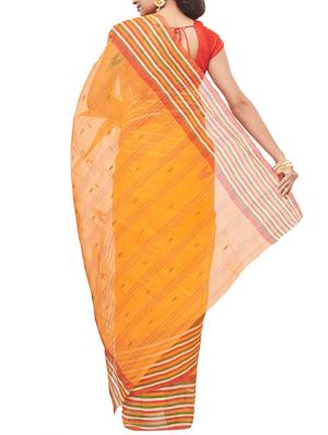 striped tant saree - 15921955 - Standard Image - 2