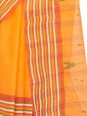 striped tant saree - 15921955 - Standard Image - 3