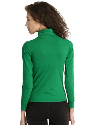 green solid turtle neck tee - 15921964 - Standard Image - 3