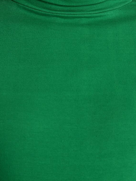green solid turtle neck tee - 15921964 - Zoom Image - 5
