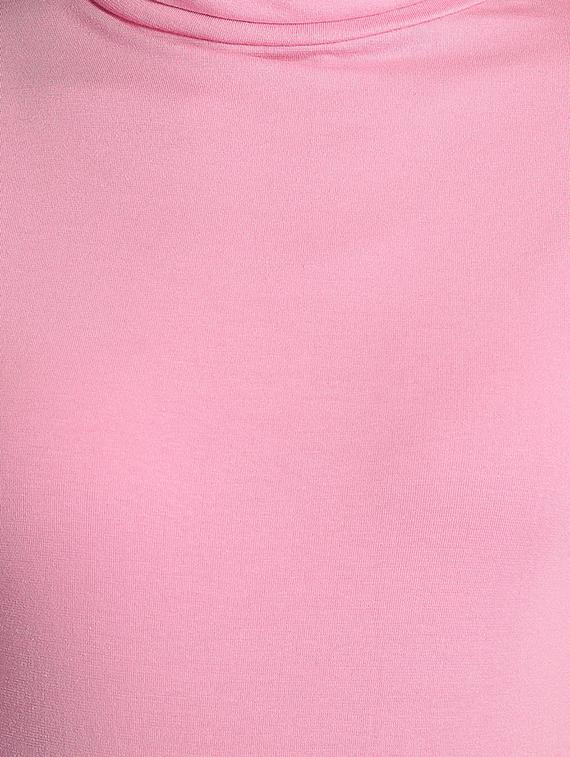 pink solid turtle neck tee - 15921967 - Zoom Image - 5