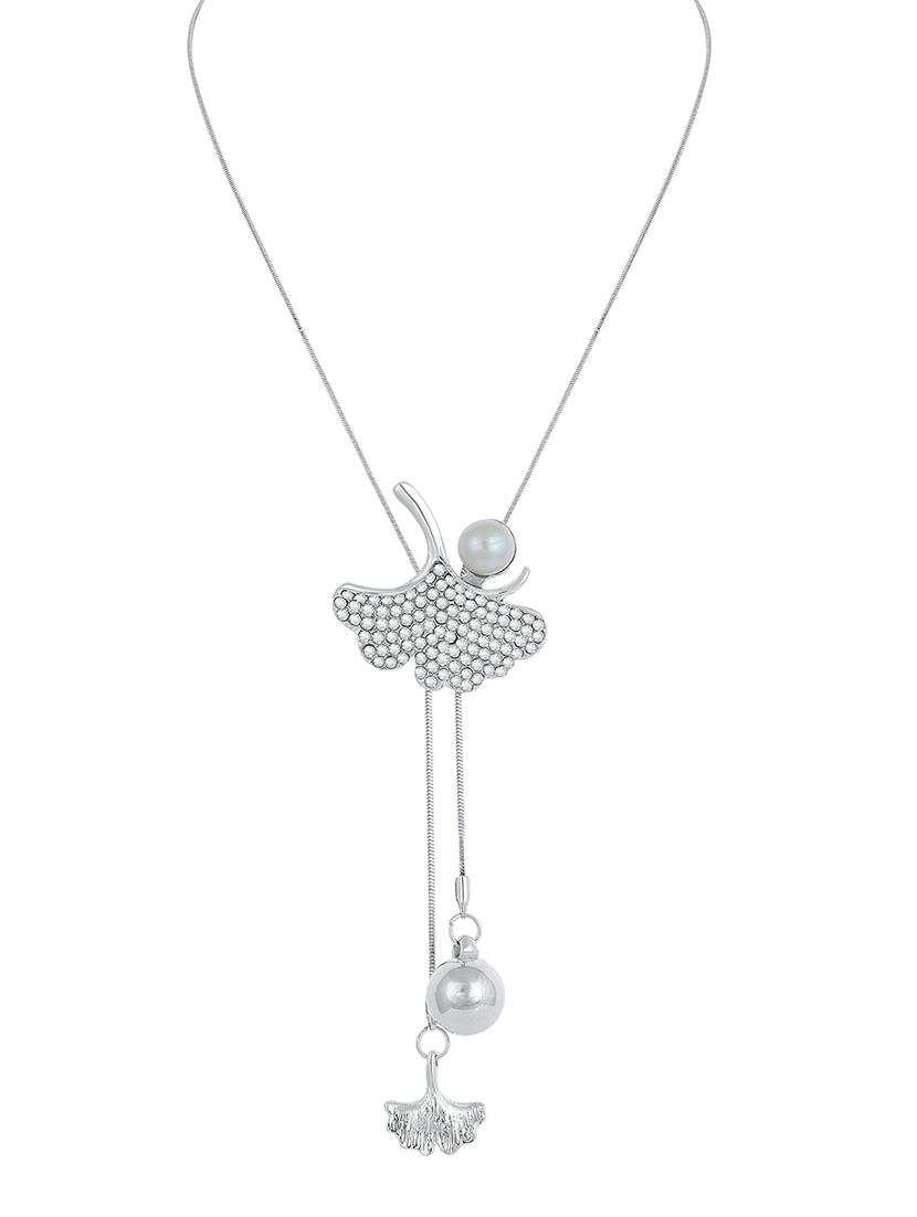 yellow metal long necklace - 15922052 - Zoom Image - 1