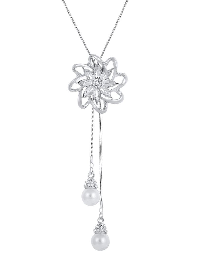 pink metal long necklace - 15922053 - Zoom Image - 2
