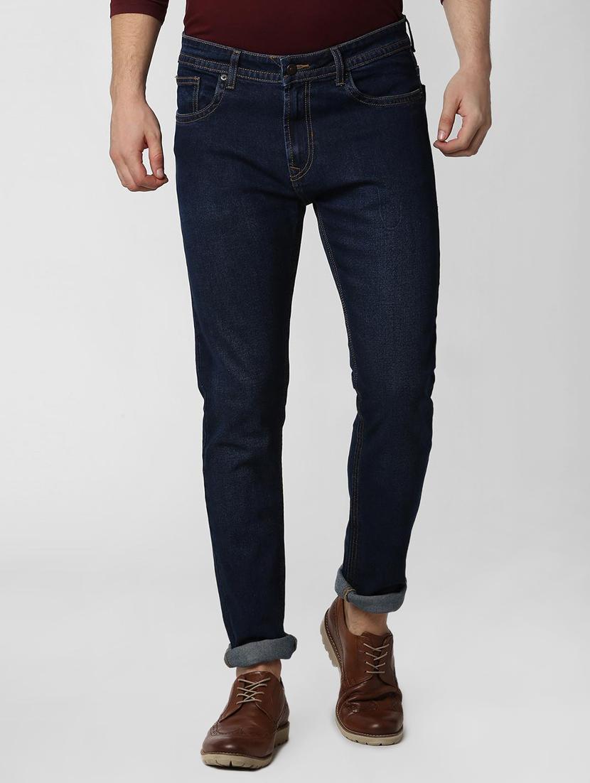 blue cotton blend plain jeans - 15922068 - Zoom Image - 1