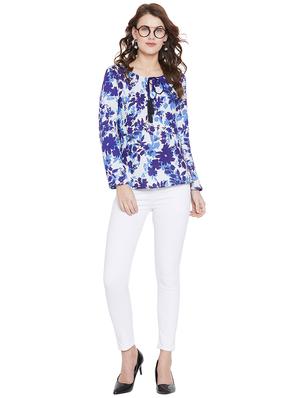tassel tie neck floral top - 15922336 - Standard Image - 4