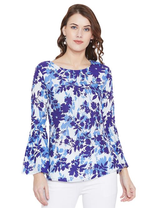 floral bell sleeved top - 15922337 - Very Small Image - 1