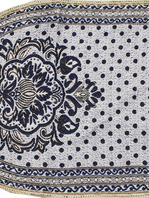 polyester fabric ethnic design sofa covers set of 6 seater - silver & maroon - 15922534 - Standard Image - 2