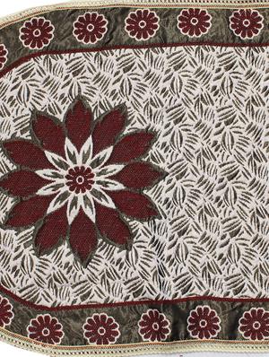 polyester fabric floral design sofa covers set of 6 seater - beige & brown - 15922538 - Standard Image - 2