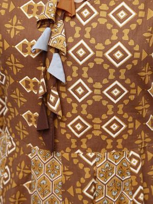 anarkali printed kurta with tassels - 15922550 - Standard Image - 6