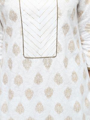 foil printed kurta with sharara set - 15922562 - Standard Image - 6