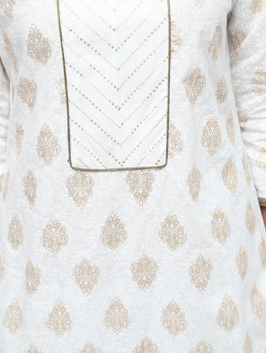 foil printed kurta with sharara set - 15922562 - Zoom Image - 6