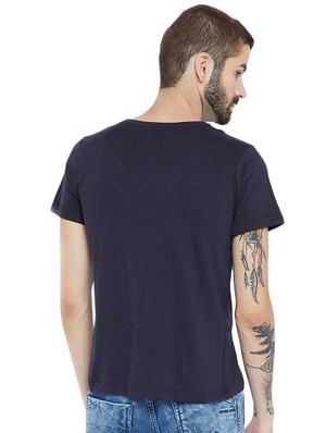 black cotton chest print t-shirt - 15922883 - Standard Image - 3