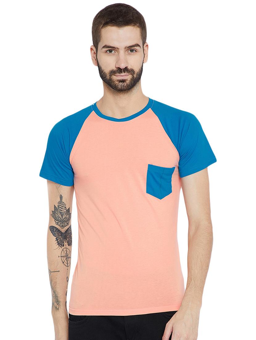peach cotton raglan t-shirt - 15922886 - Zoom Image - 1