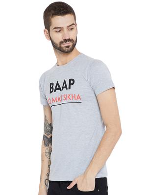 grey cotton chest print t-shirt - 15922887 - Standard Image - 2