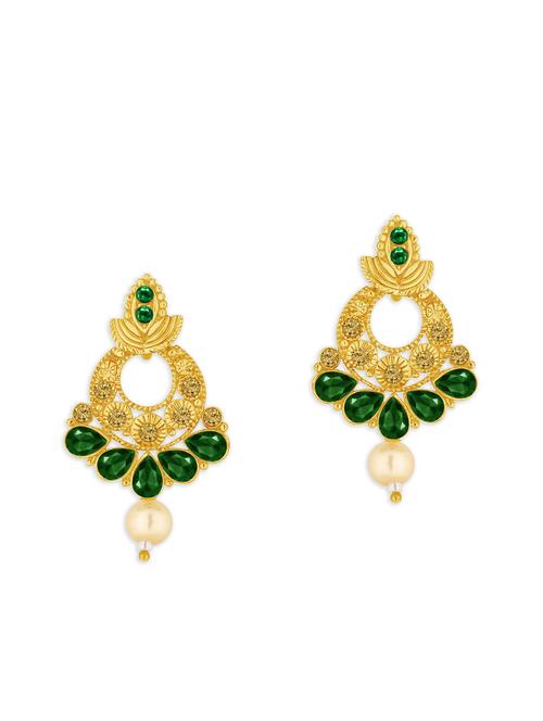 gold metal drop earring - 15922929 - Standard Image - 1