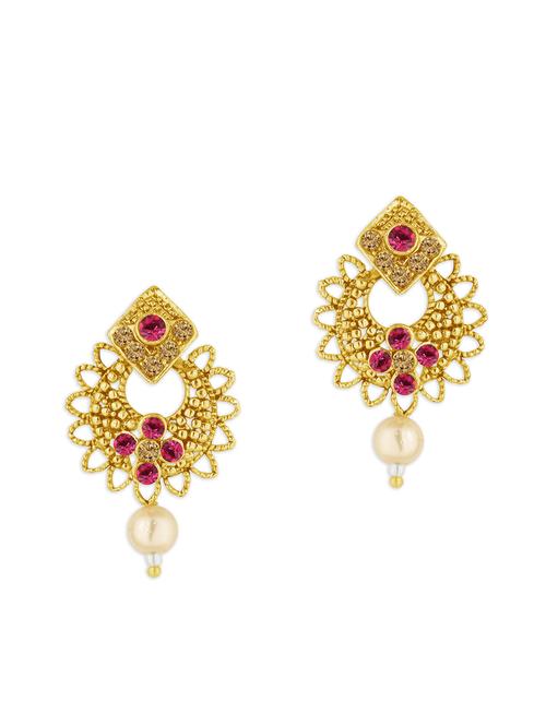 gold metal drop earring - 15922930 - Standard Image - 1