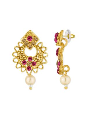 gold metal drop earring - 15922930 - Standard Image - 2