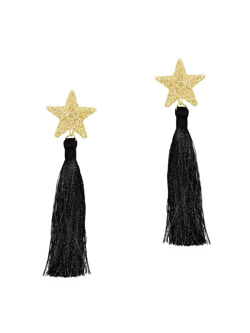 gold metal drop earring - 15922937 - Standard Image - 1