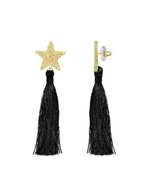 gold metal drop earring - 15922937 - Standard Image - 2