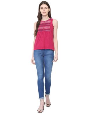 button detail embroidered top - 15922982 - Standard Image - 3