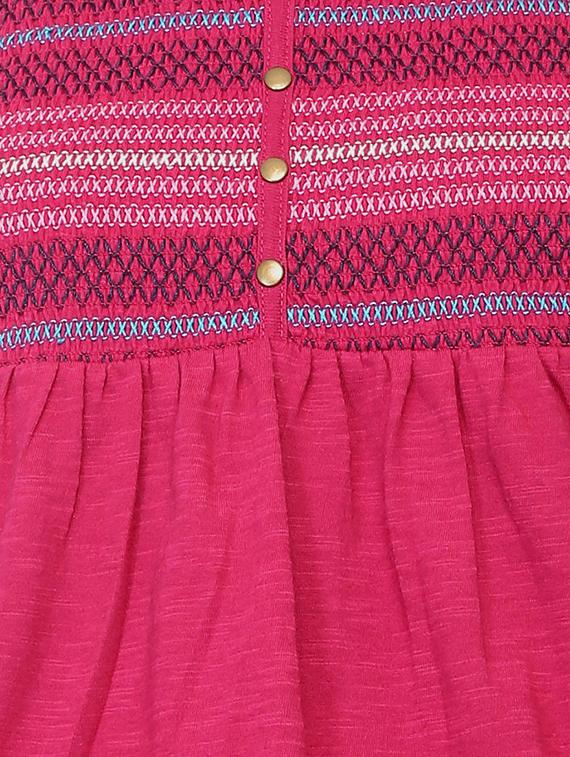 button detail embroidered top - 15922982 - Zoom Image - 4
