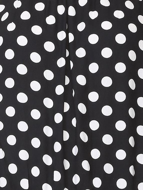 gathered neck polka dots blouson top - 15922983 - Zoom Image - 4