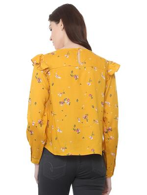 ruffle detail floral top - 15922986 - Standard Image - 2