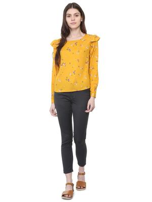 ruffle detail floral top - 15922986 - Standard Image - 3